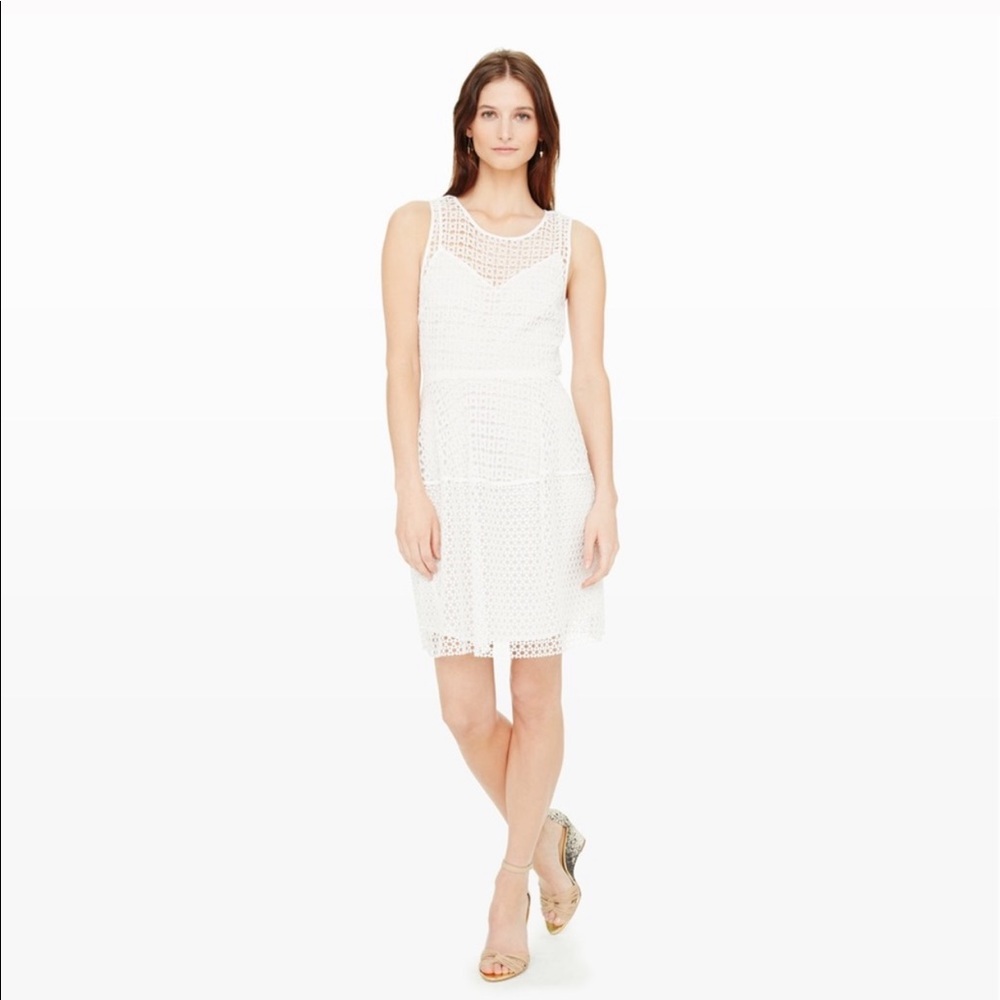 Club Monaco Willough Eyelet White Lined Dress